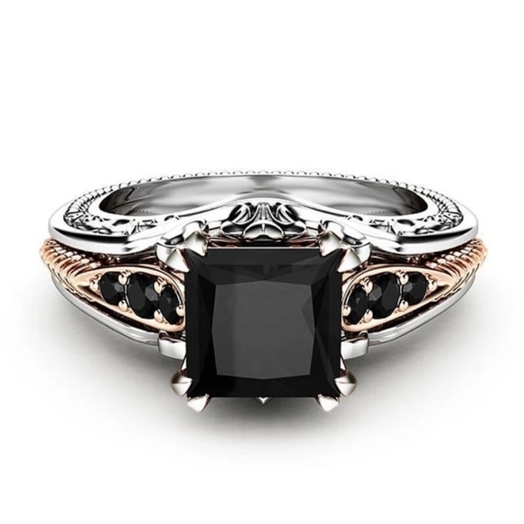 Ring Jewelry - Fashion Women's  925 silver Ring Black